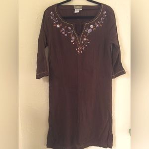 Territory Ahead Gauze Embroidered Boho Dress or Cover Up